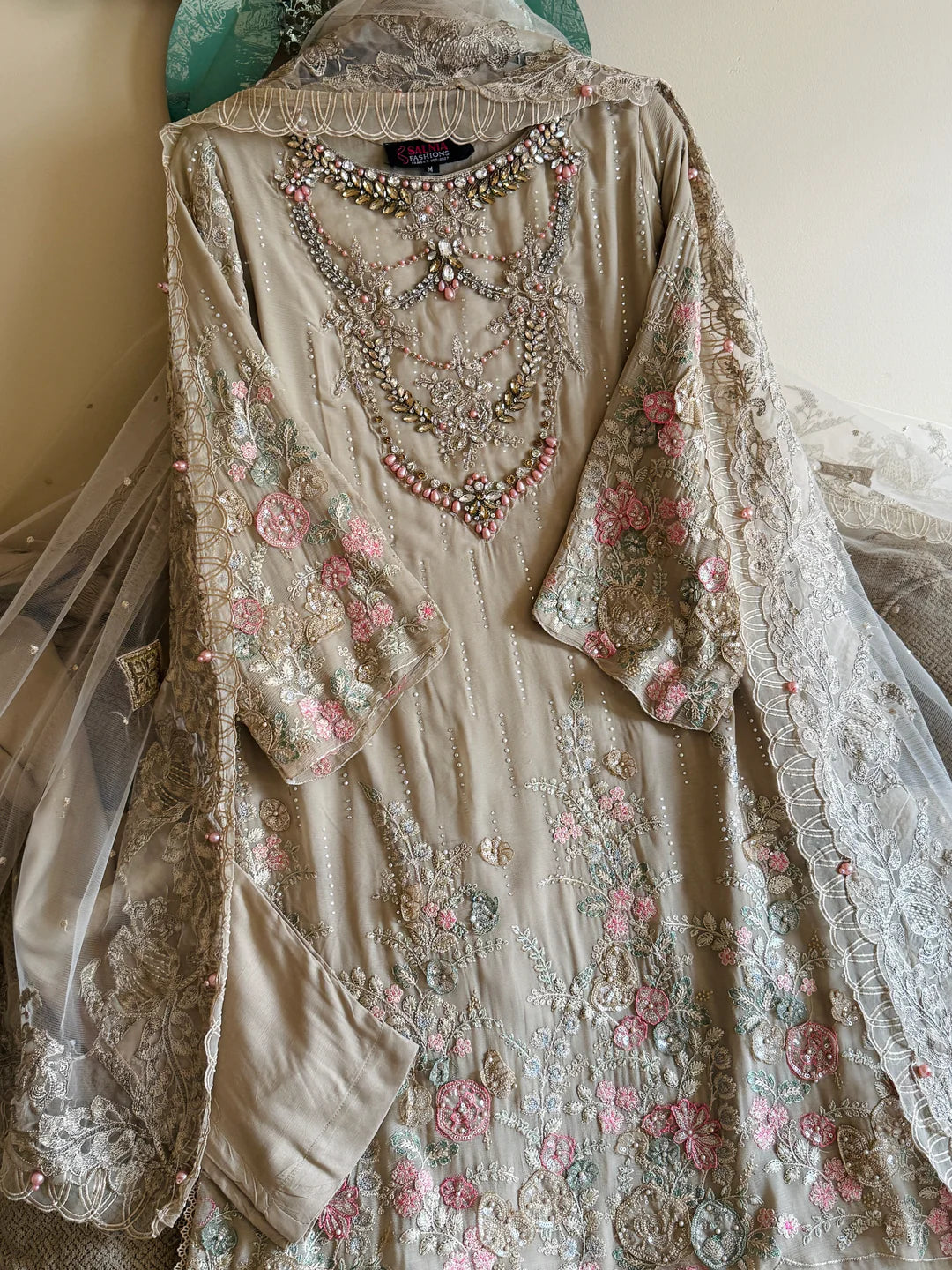 Fahim Heritage Heavy Embroidered Chiffon Festive Ensemble 1313