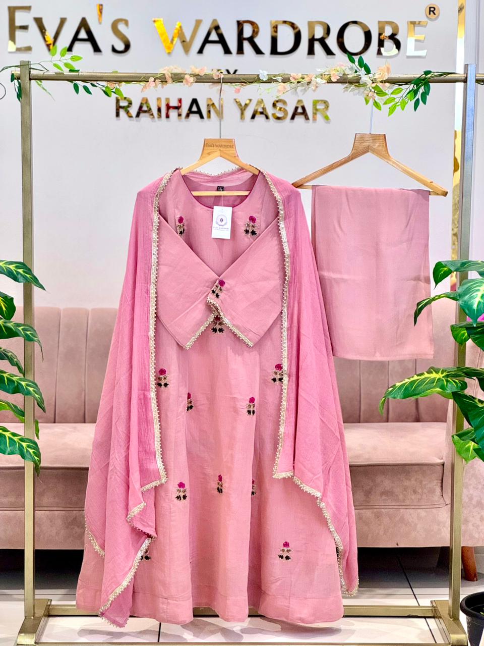 Blush Pink: Delicate Floral Three-Piece Suit 1932