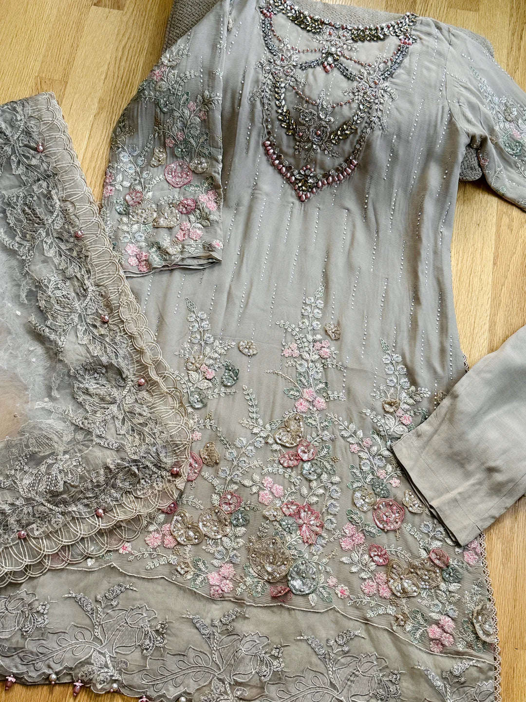 Fahim Heritage Heavy Embroidered Chiffon Festive Ensemble 1313