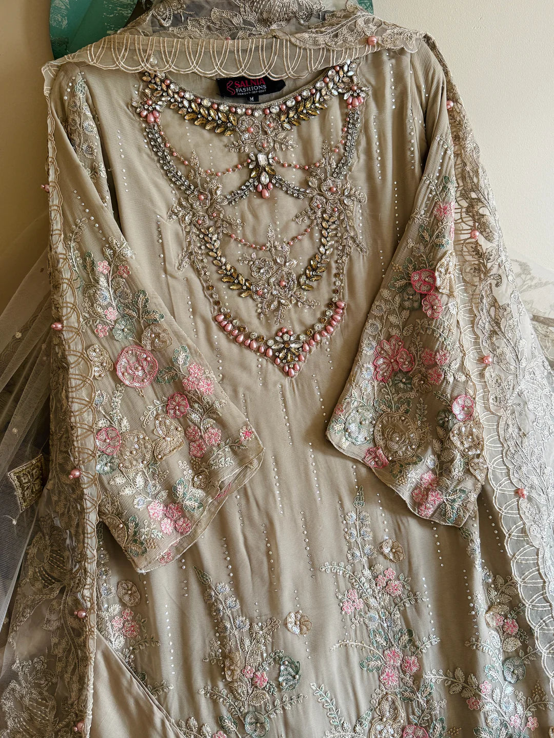 Fahim Heritage Heavy Embroidered Chiffon Festive Ensemble 1313