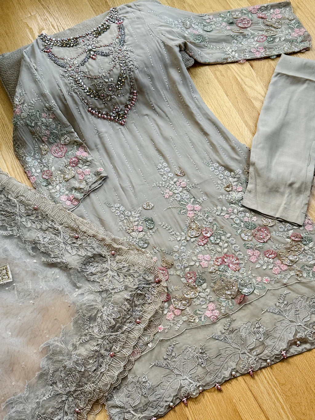 Fahim Heritage Heavy Embroidered Chiffon Festive Ensemble 1313