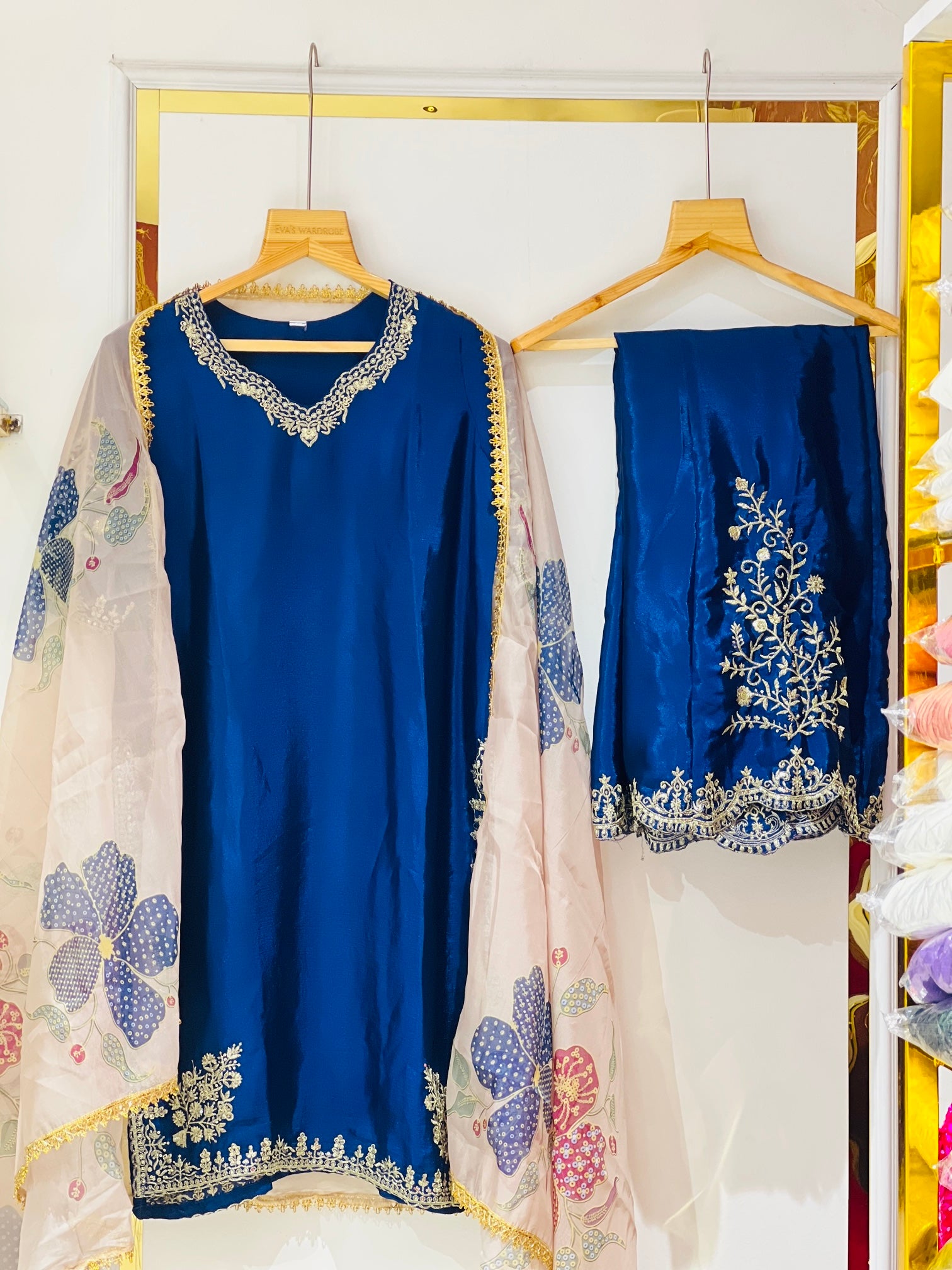 Eid Premium Designer heavy chinnon suit 25615