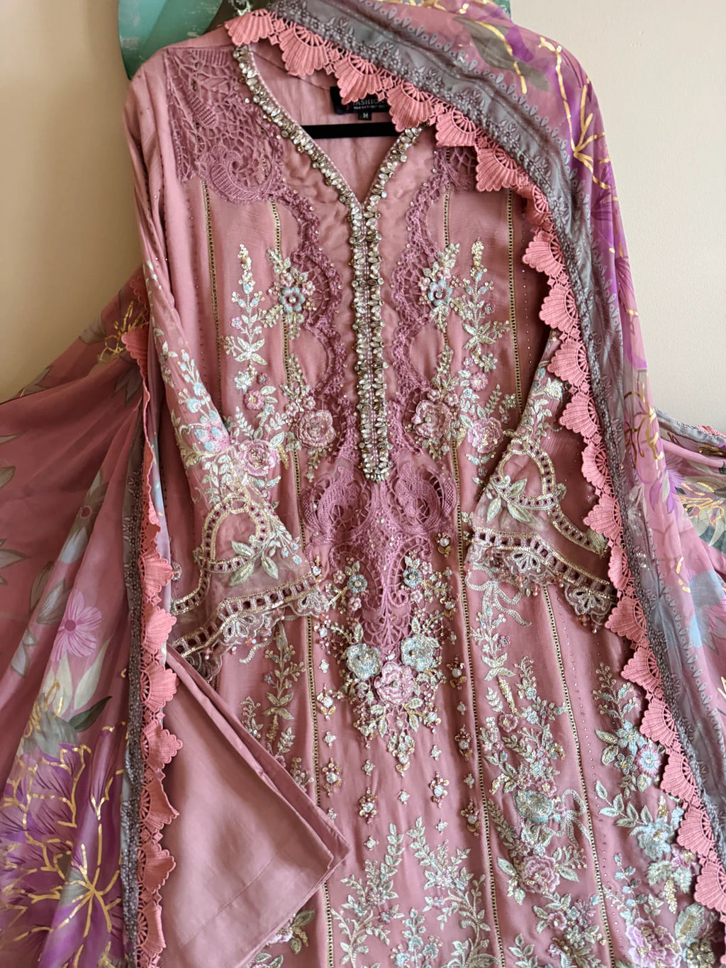 Elaf Heritage Heavy Embroidered Chiffon Festive Ensemble 1313