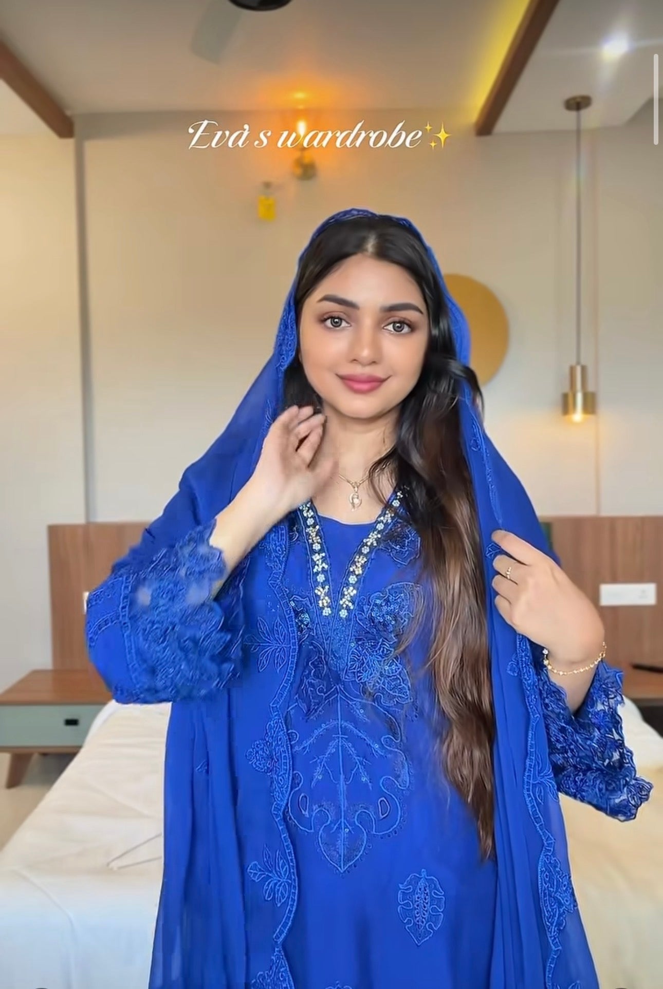 Royal midnight Chiffon Ensemble 1791