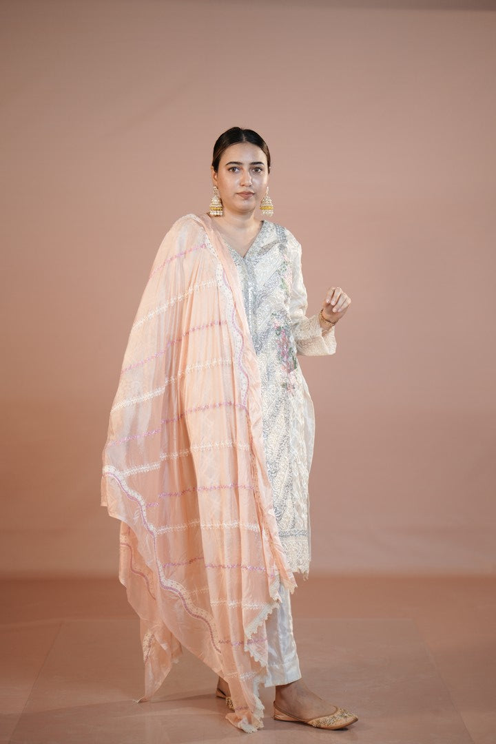 Eva's Silver mix Organza Formal