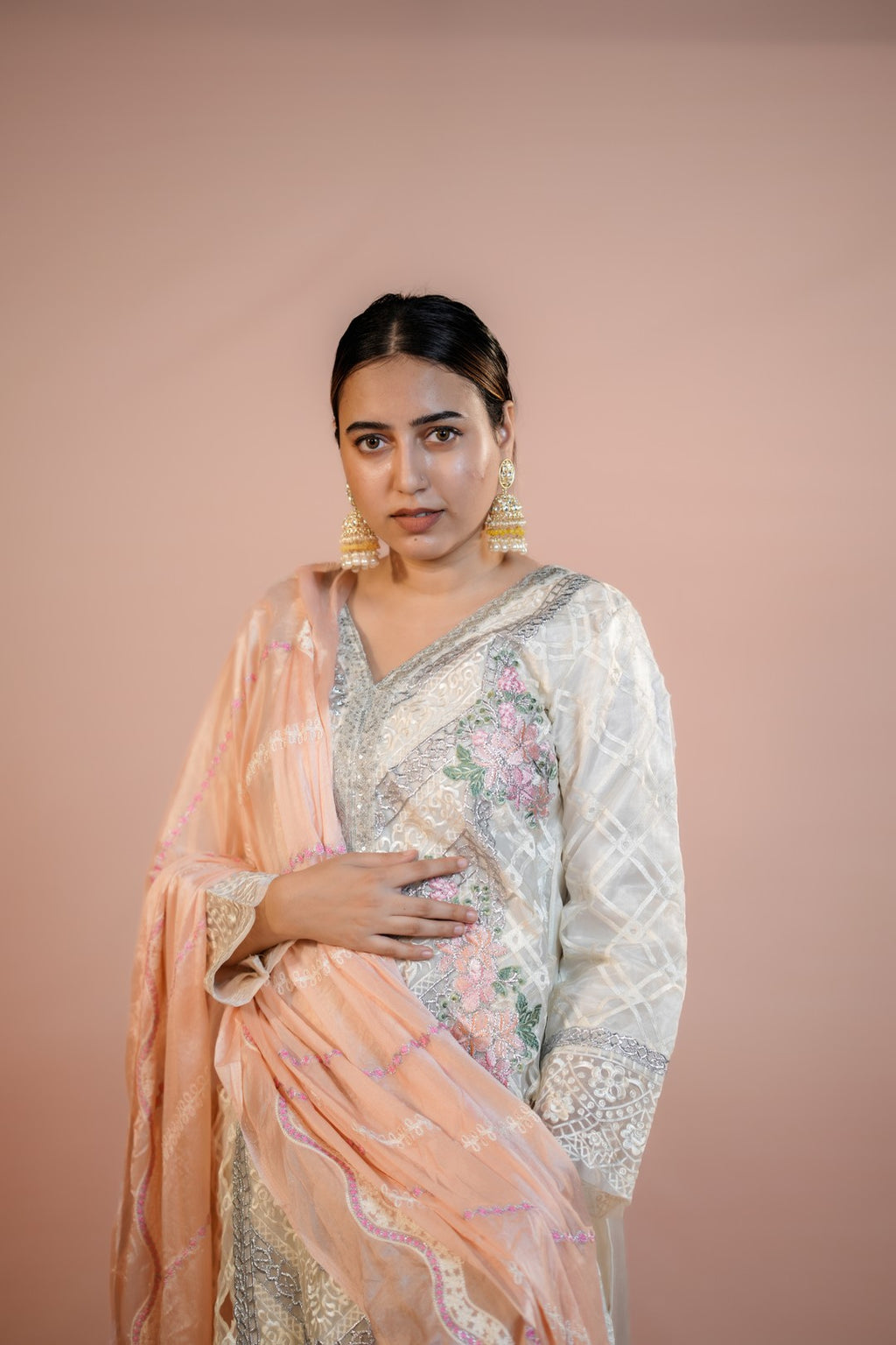 Eva's Silver mix Organza Formal