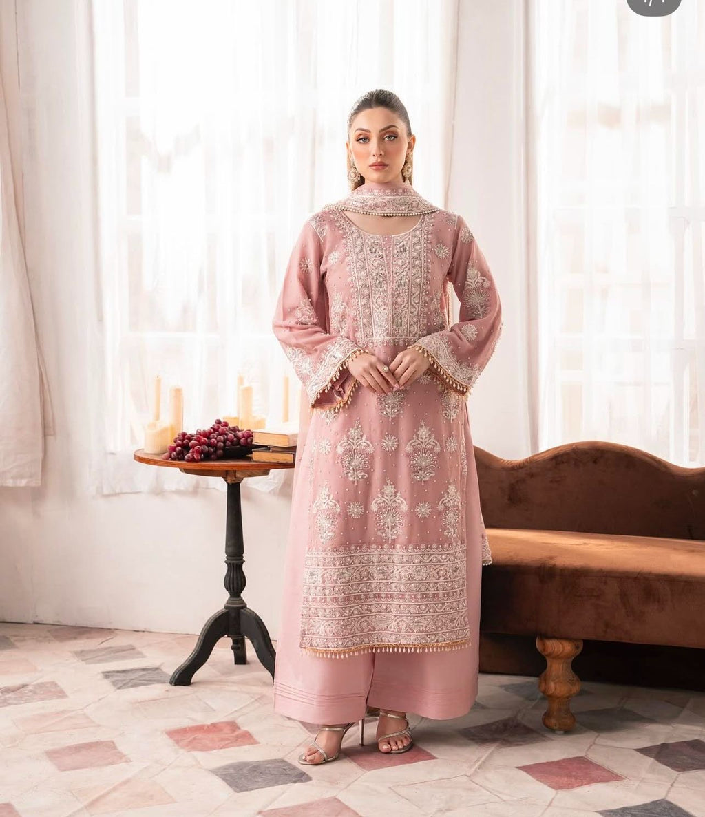 Eid premium 3 piece fancy kurti set 23460