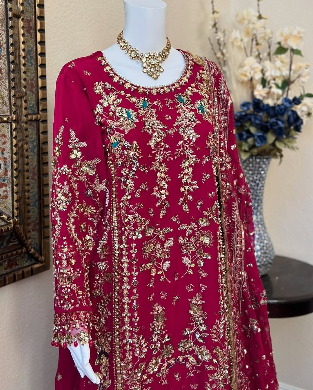Regal Heritage Heavy Embroidered Chiffon Festive Ensemble 1313