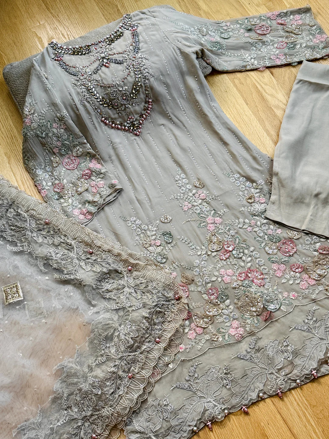 Fahim Heritage Heavy Embroidered Chiffon Festive Ensemble 1313