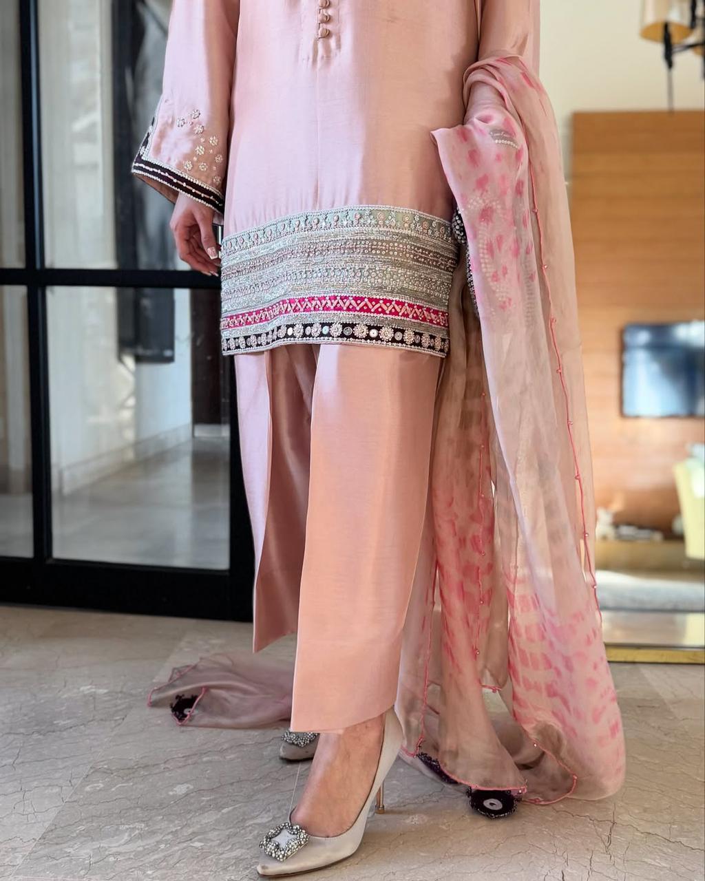 Crepe Charm Designer Suit Set