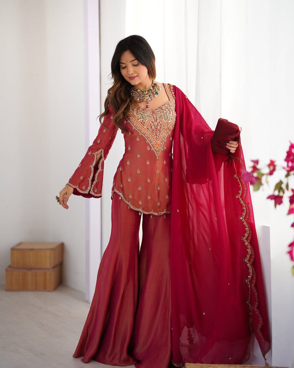 Zaria Simar – Embroidered Elegance Ensemble