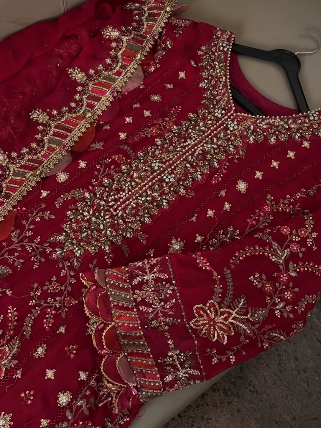 Celestial Grace Embroidered Chiffon Ensemble 12340