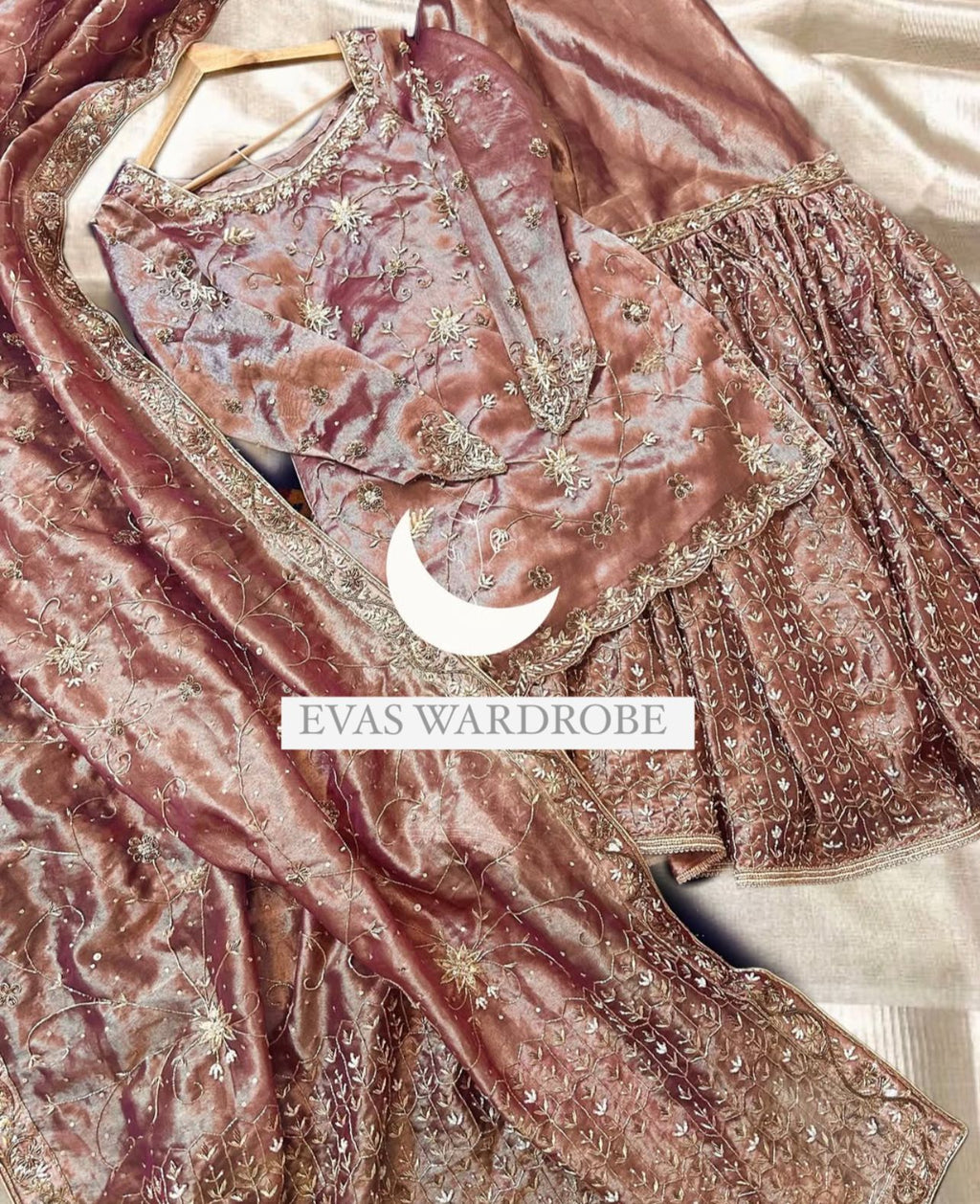 Eva Radiance Royale Zimmy-Chu Silk Sharara Set