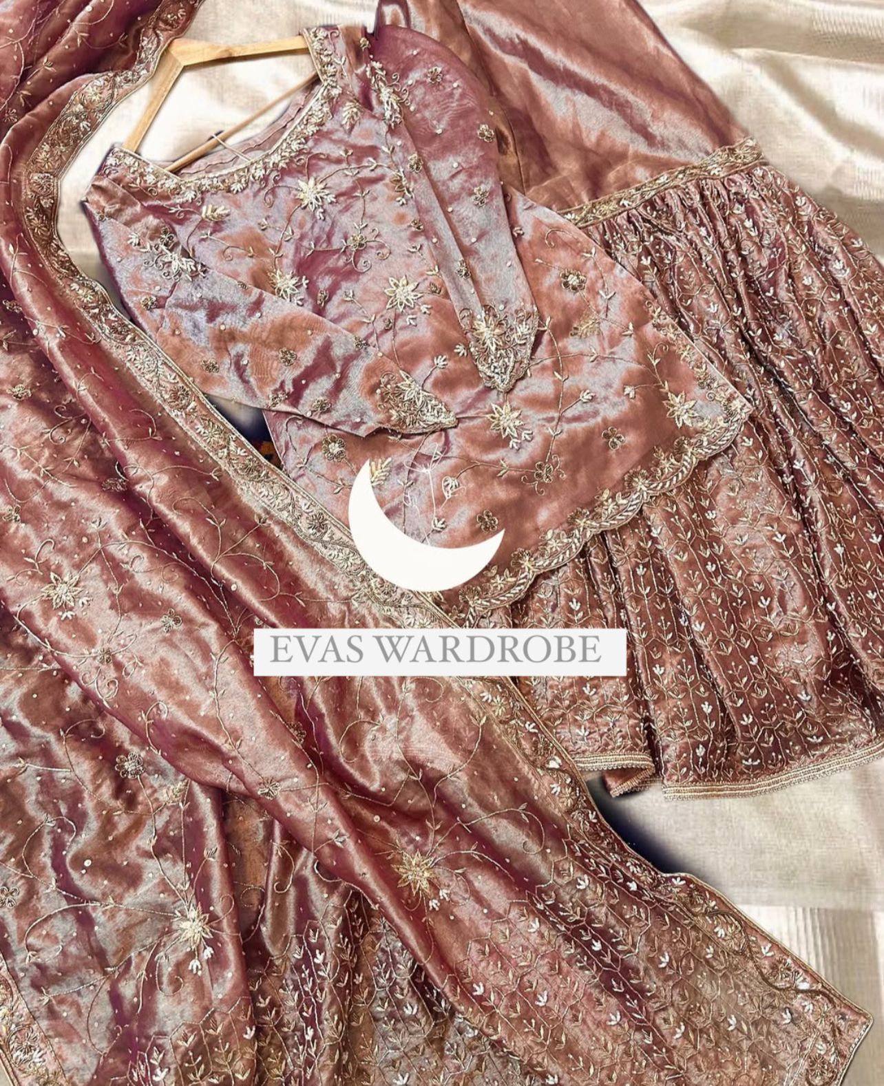 Eva Radiance Royale Zimmy-Chu Silk Sharara Set