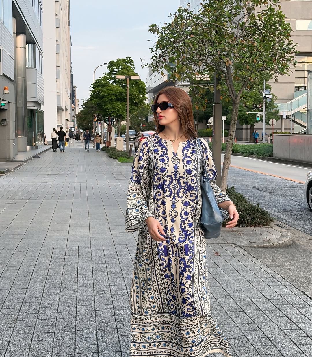 Azure Muse – Premium Imported Silk Kaftan 1414
