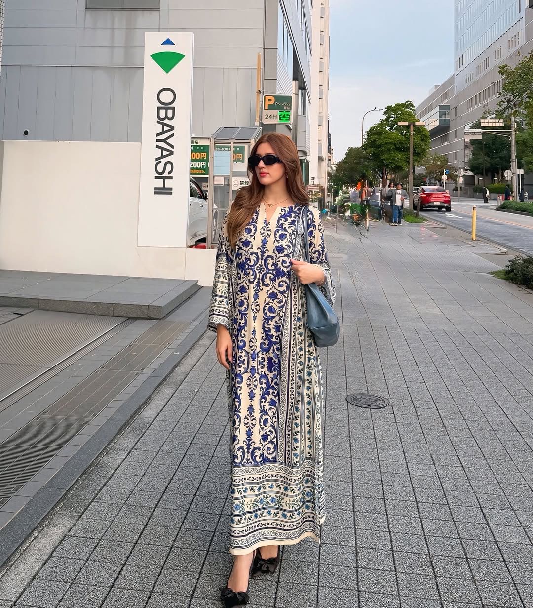 Azure Muse – Premium Imported Silk Kaftan 1414