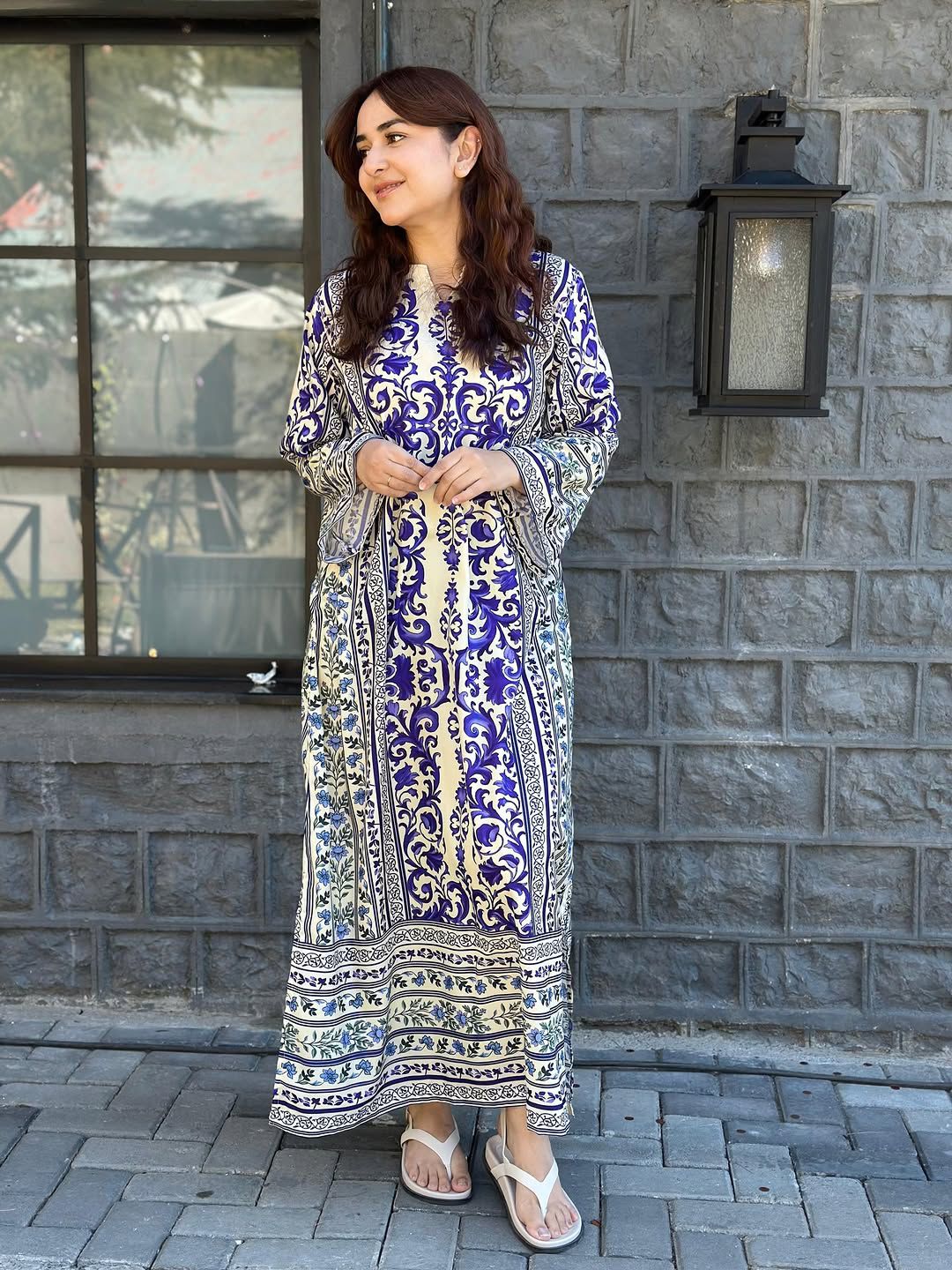 Azure Muse – Premium Imported Silk Kaftan 1414