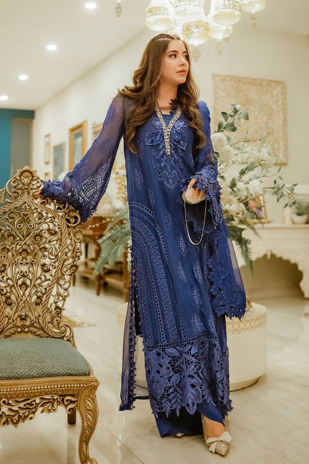 Royal midnight chiffon Chiffon Ensemble 1791