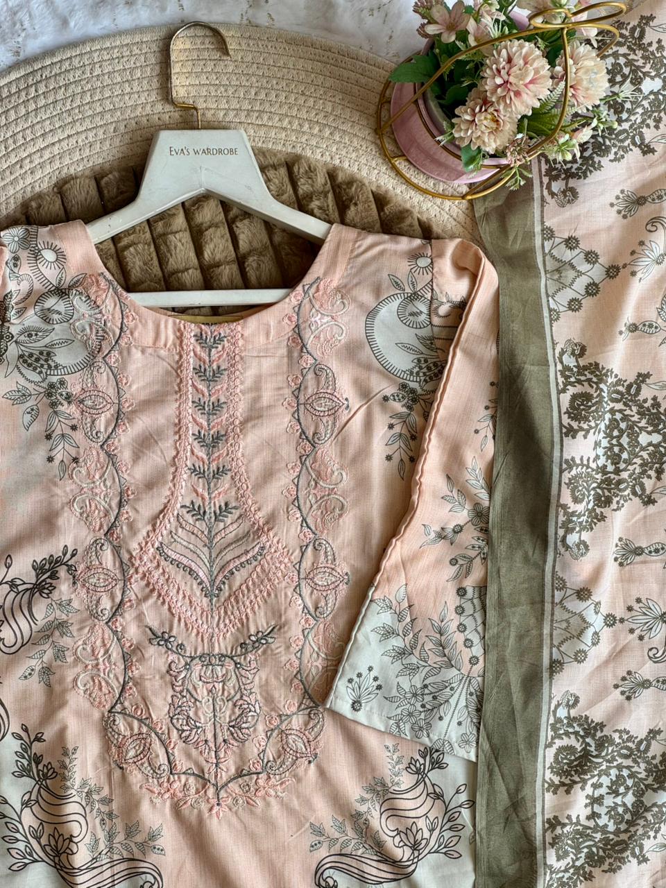 Peach Sage Cotton Ensemble 1342