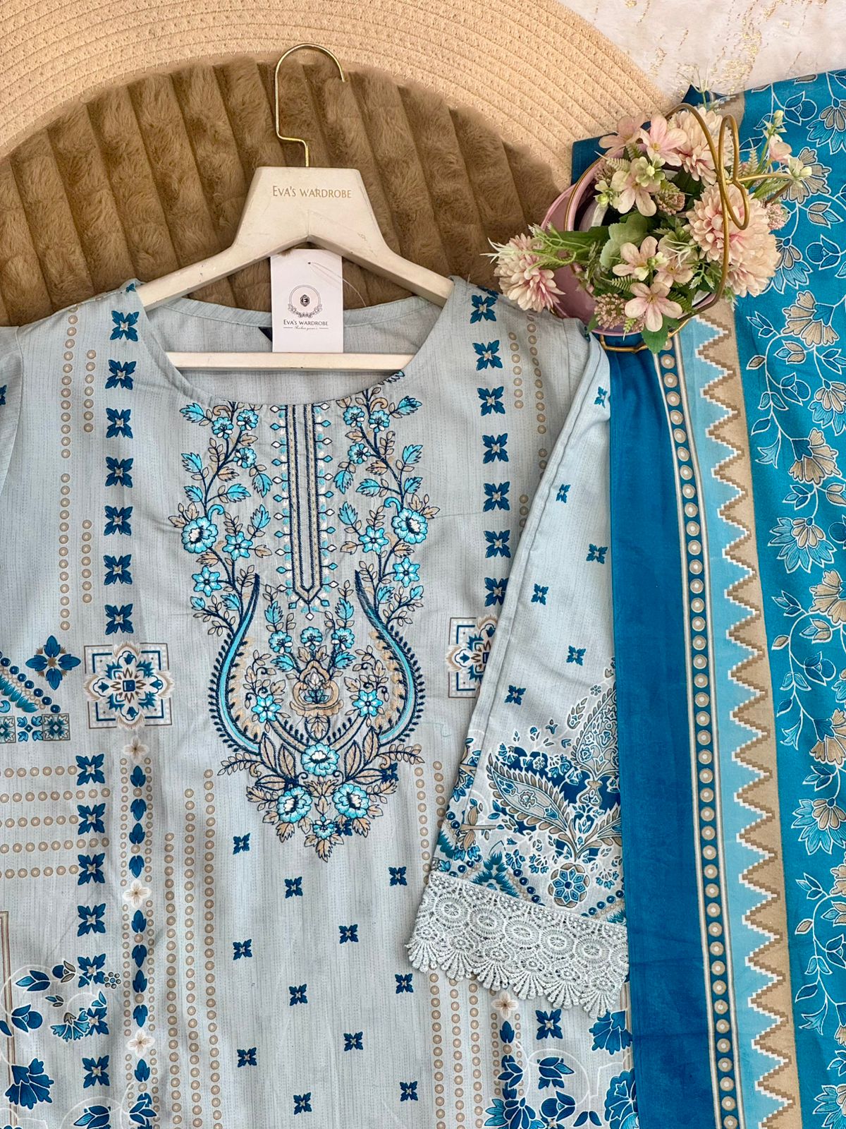 Frost Azure Cotton Ensemble 1838