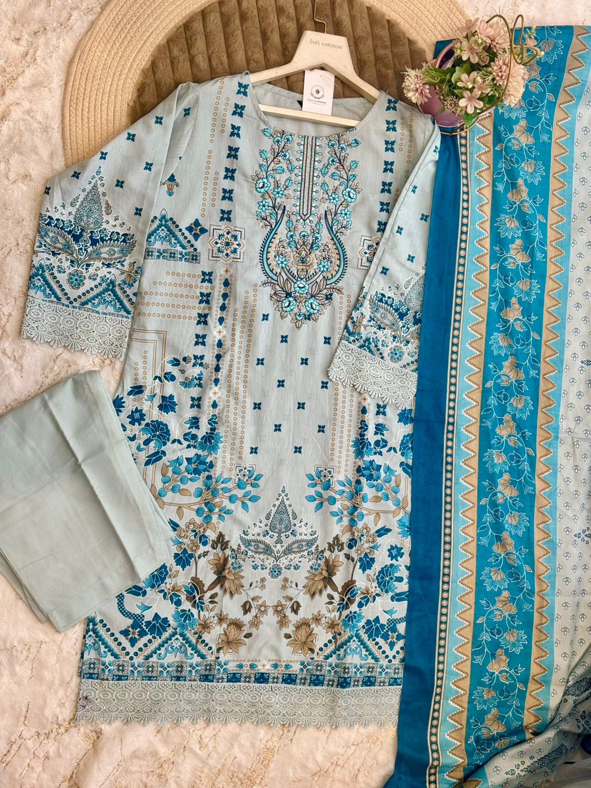 Frost Azure Cotton Ensemble 1838