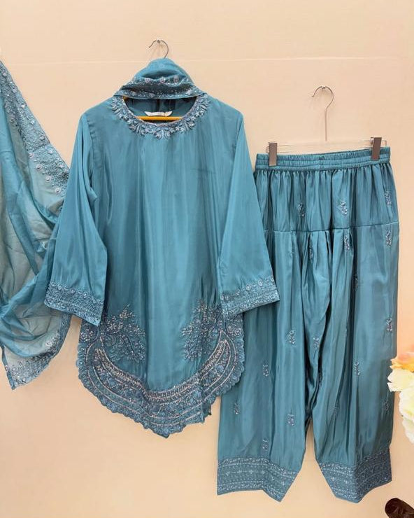 Premium Farshi Plazzo Suit Set 1639