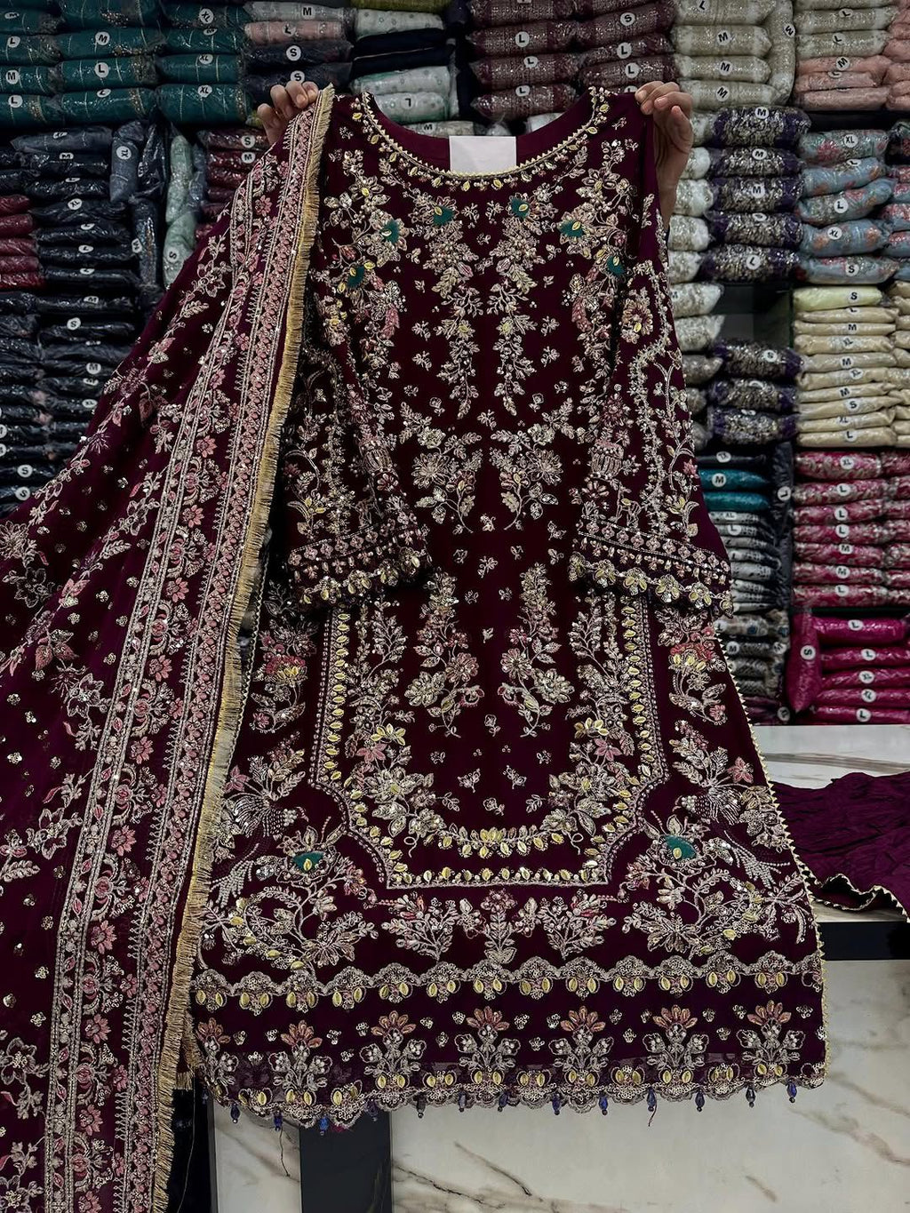 Regal Heritage Heavy Embroidered Chiffon Festive Ensemble 1313