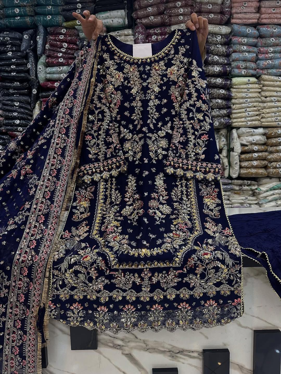 Regal Heritage Heavy Embroidered Chiffon Festive Ensemble 1313