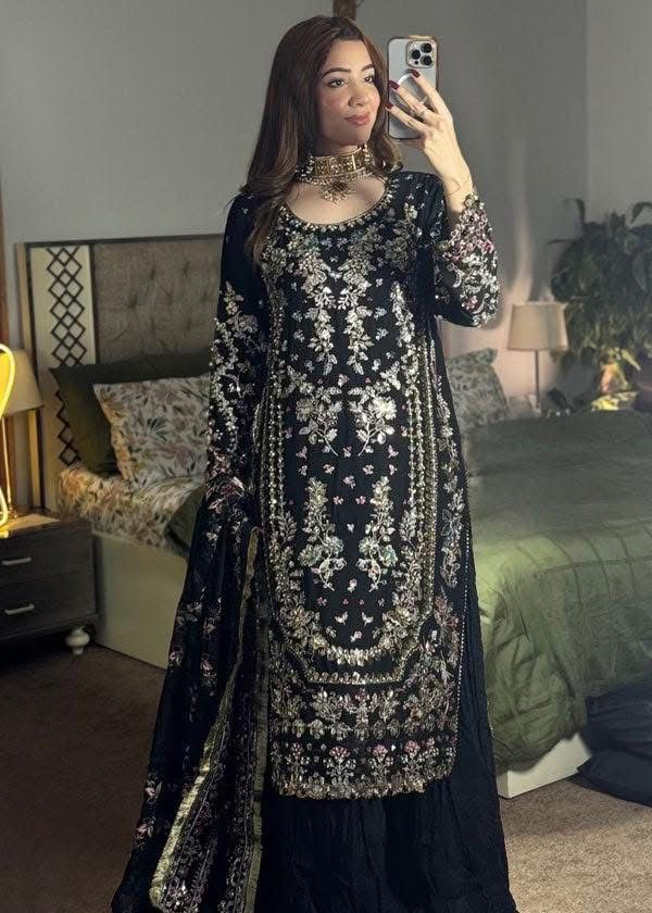 Regal Heritage Heavy Embroidered Chiffon Festive Ensemble 1313
