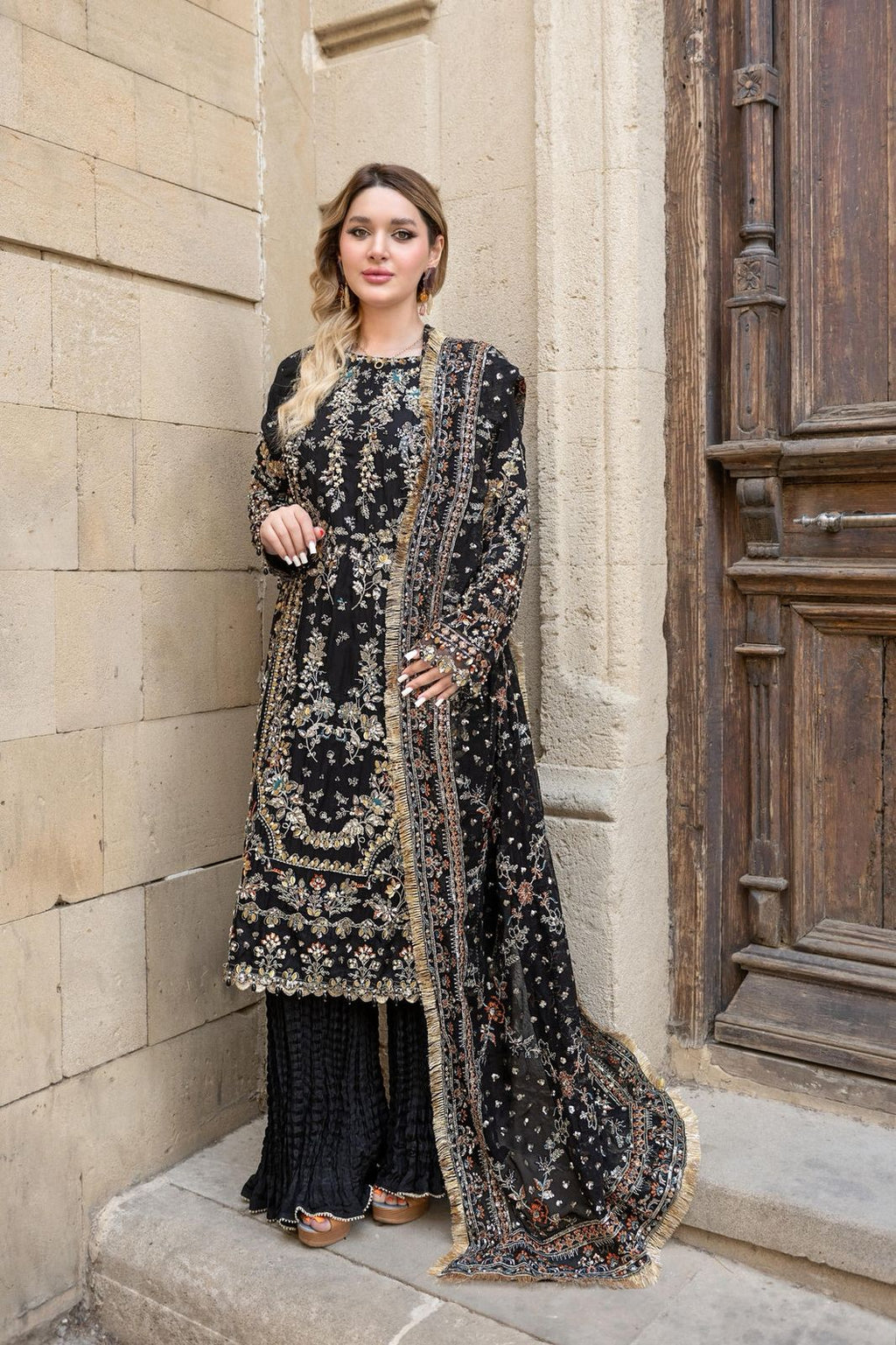Regal Heritage Heavy Embroidered Chiffon Festive Ensemble 1313