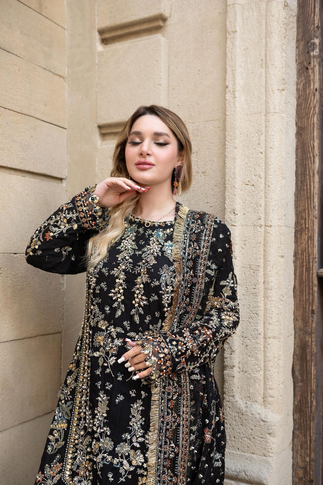 Regal Heritage Heavy Embroidered Chiffon Festive Ensemble 1313