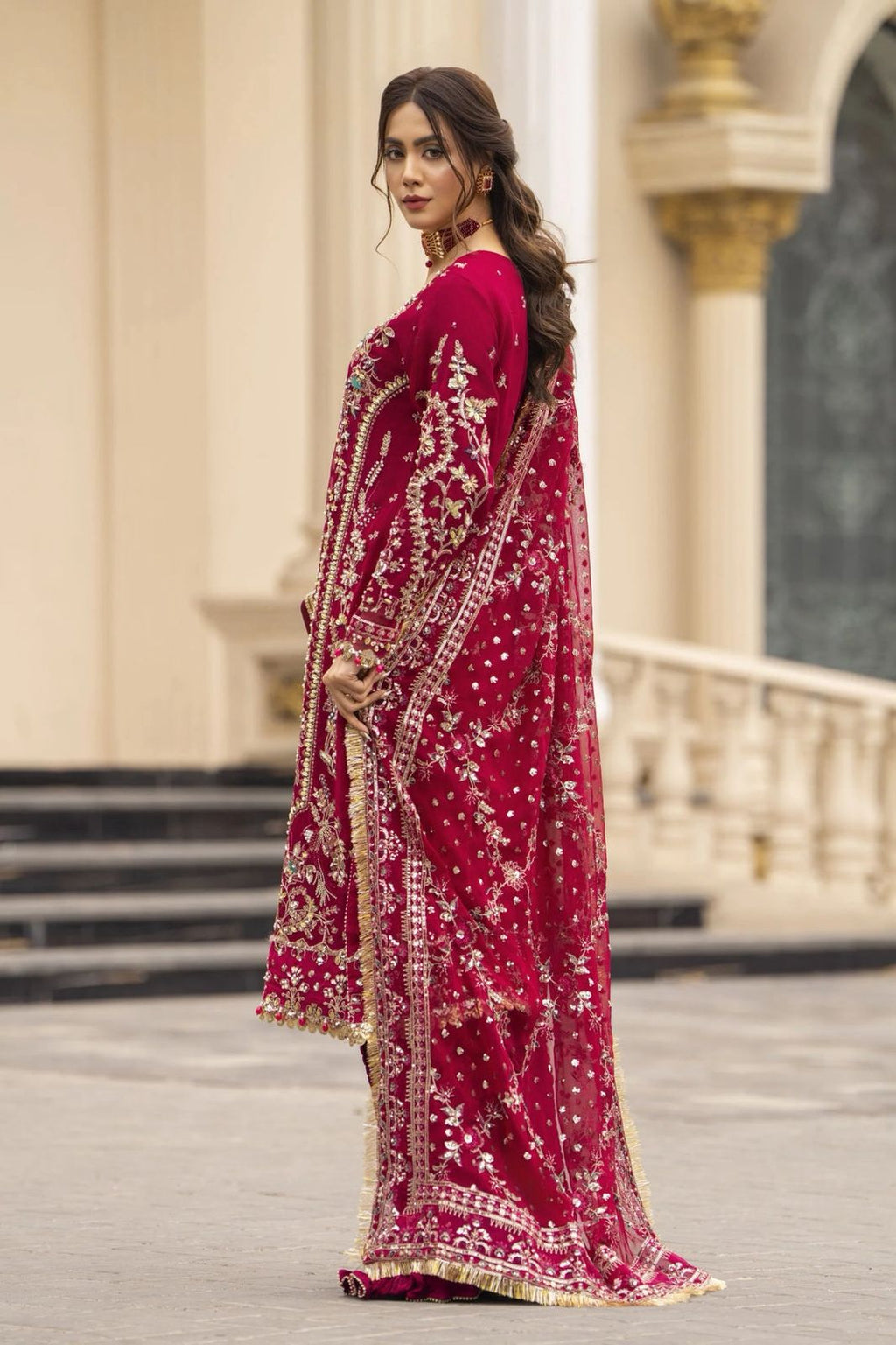 Regal Heritage Heavy Embroidered Chiffon Festive Ensemble 1313