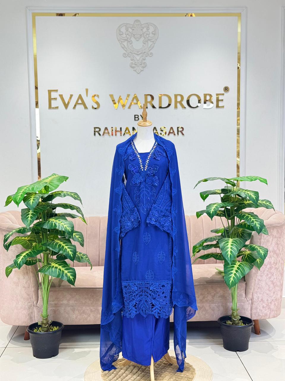 Royal midnight Chiffon Ensemble 1791