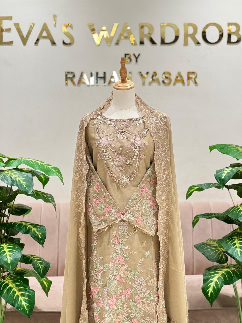 Fahim Heritage Heavy Embroidered Chiffon Festive Ensemble 1313