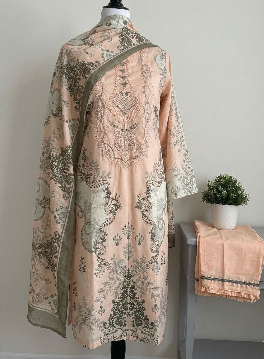 Peach Sage Cotton Ensemble 1342