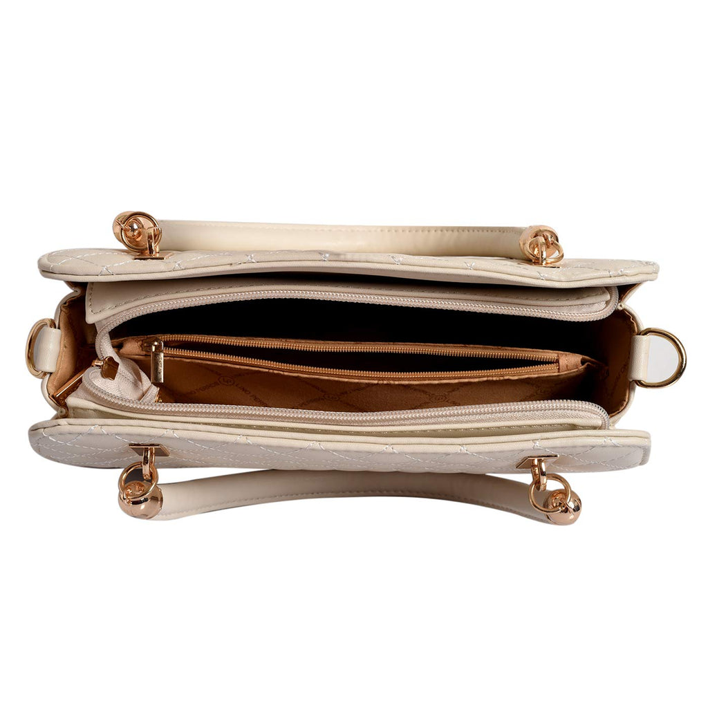 Pink Faux Leather Handbag