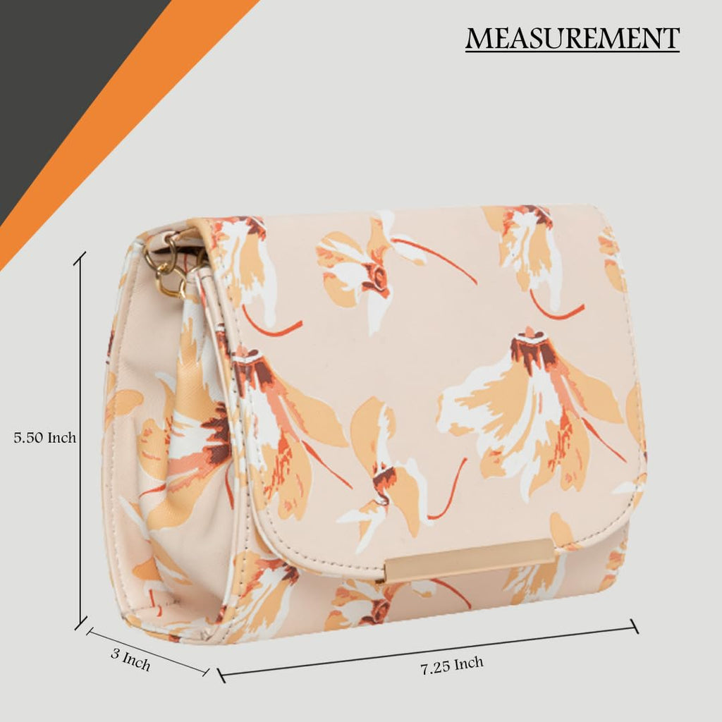 Women Girls Floral Print Sling Bag
