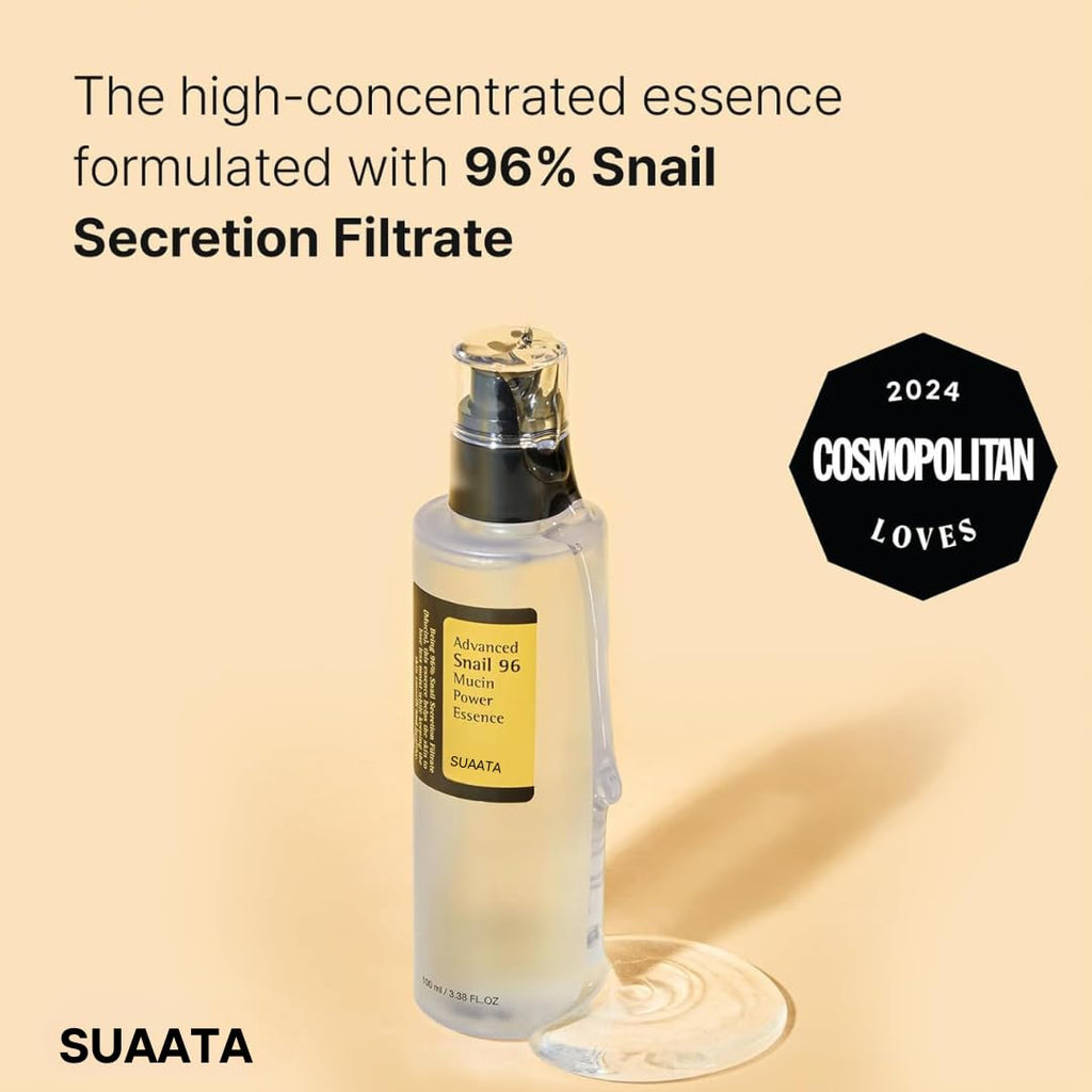 SUAATA Snail Mucin 96% Power Repairing Essence 3.38 fl.oz 100ml
