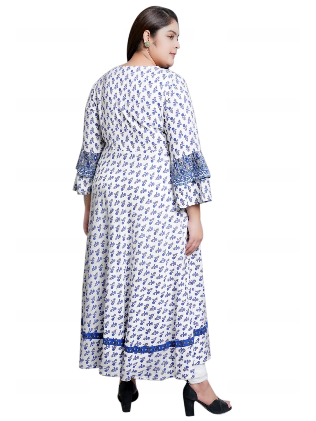 Women's Rayon Floral Printed Anarkali Kurta Dress