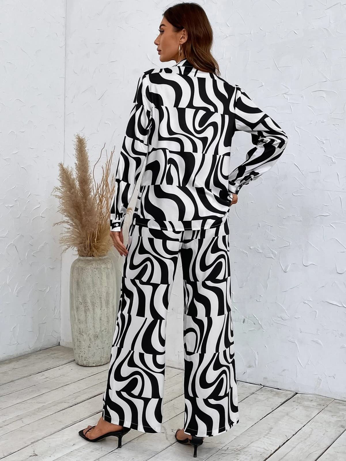 Women Co Ord Set | Printed Shirt & Bottom Set for Women| Straight Printed Pant| Women Two-Piece Outfits