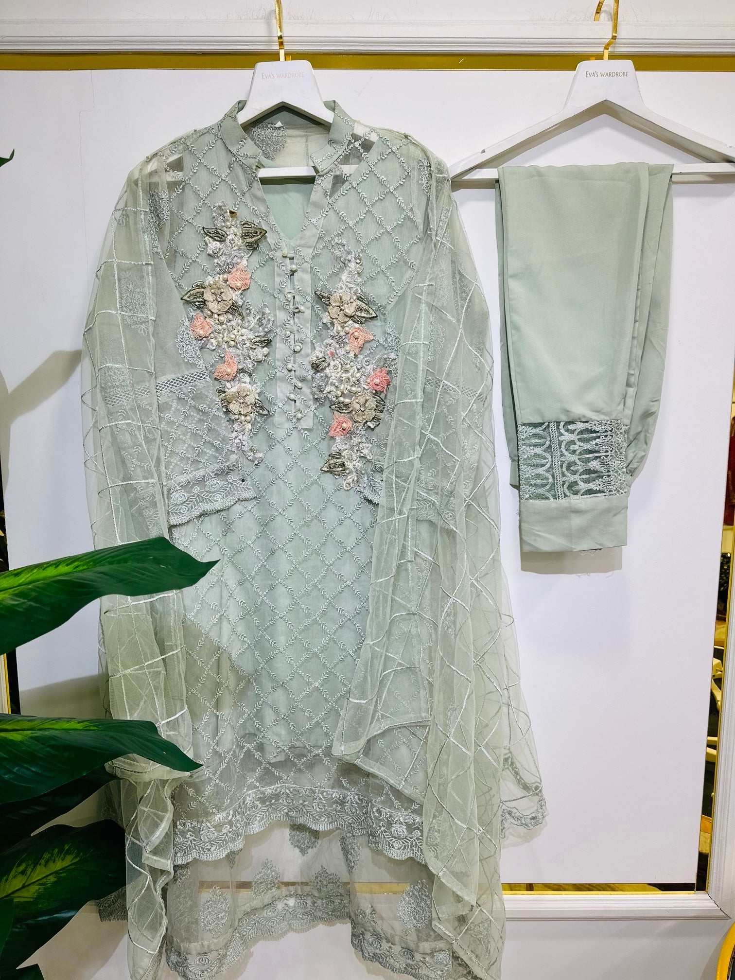 Mona Panashe Organza Formal Suit by Eva's Wardrobe