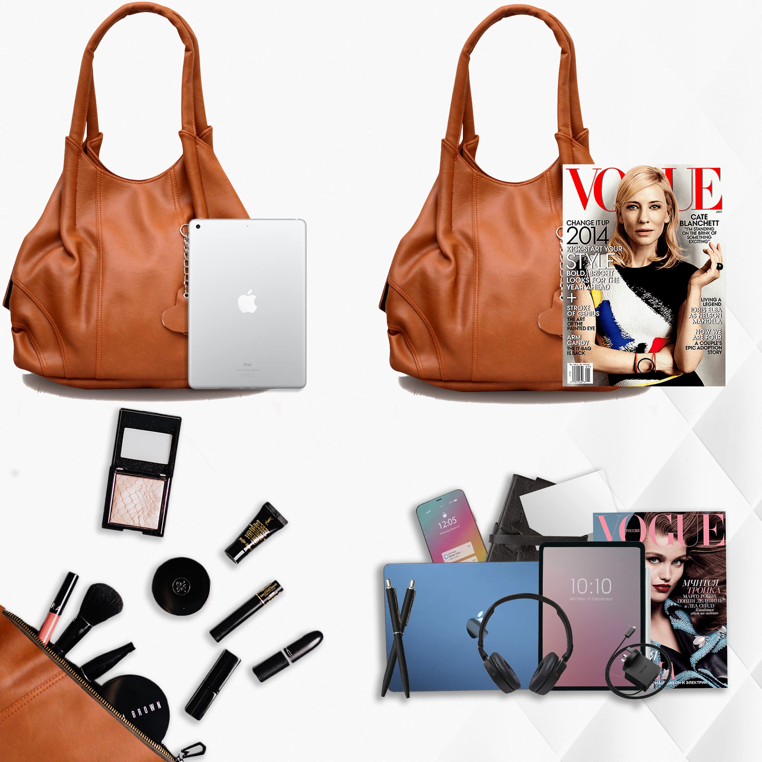 Women's Style Diva Faux Leather Handbag (Large)