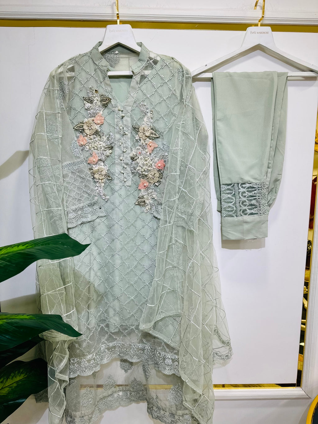 Mona Panashe Organza Formal Suit by Eva's Wardrobe