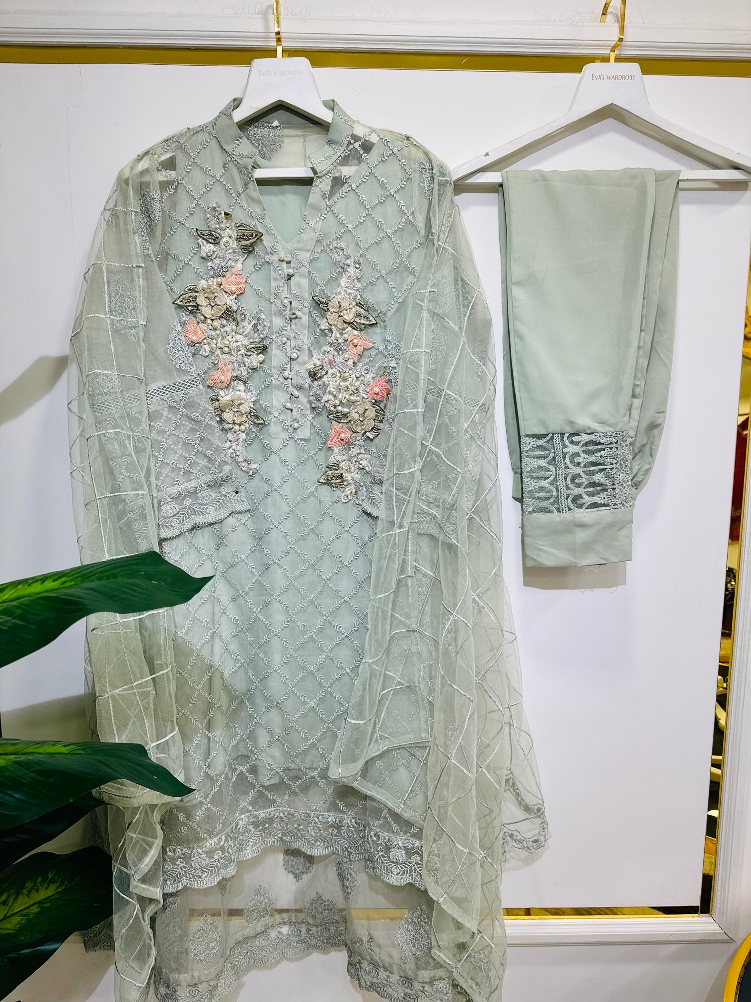 Mona Panashe Organza Formal Suit by Eva's Wardrobe