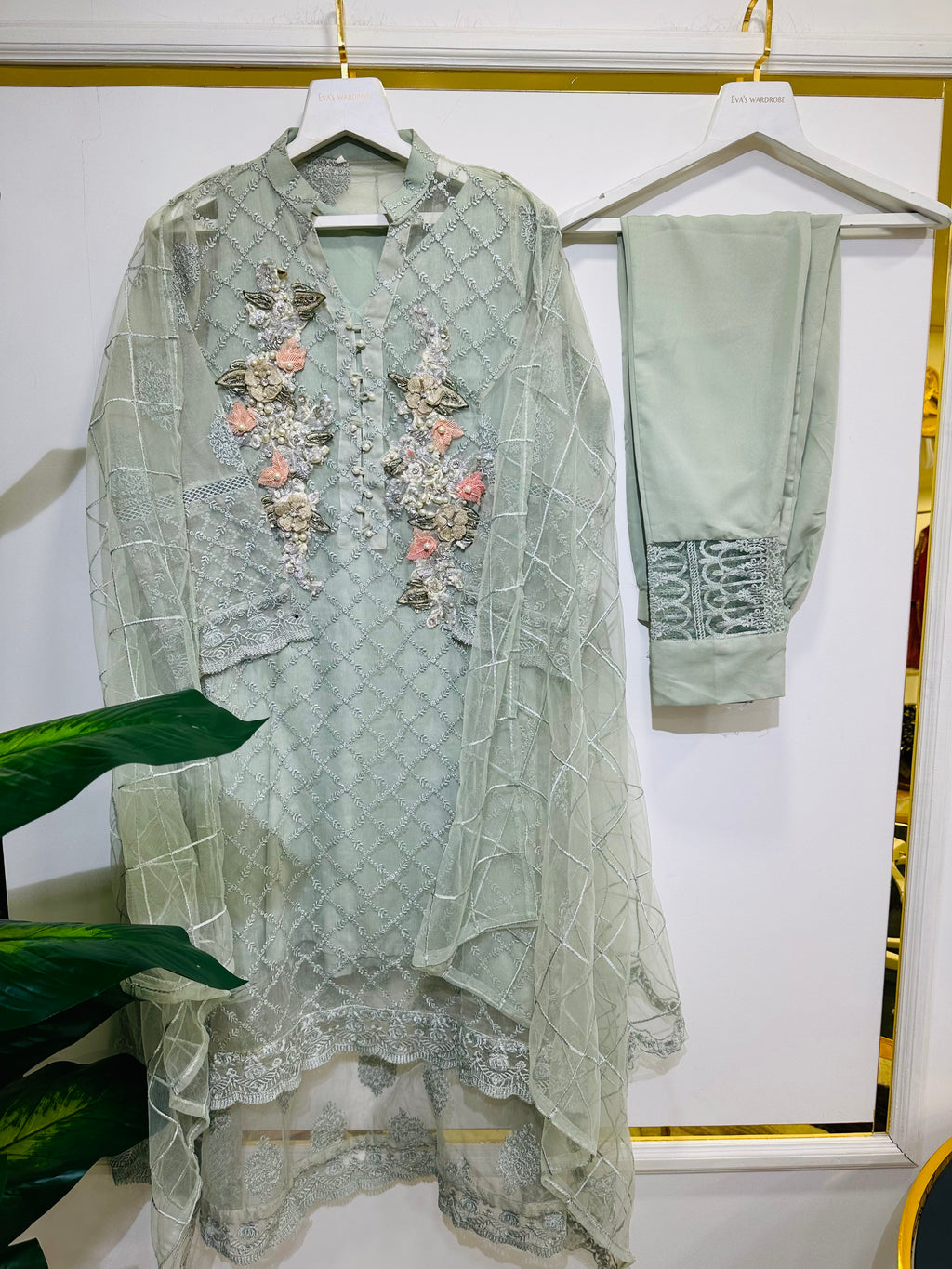 Mona Panashe Organza Formal Suit by Eva's Wardrobe