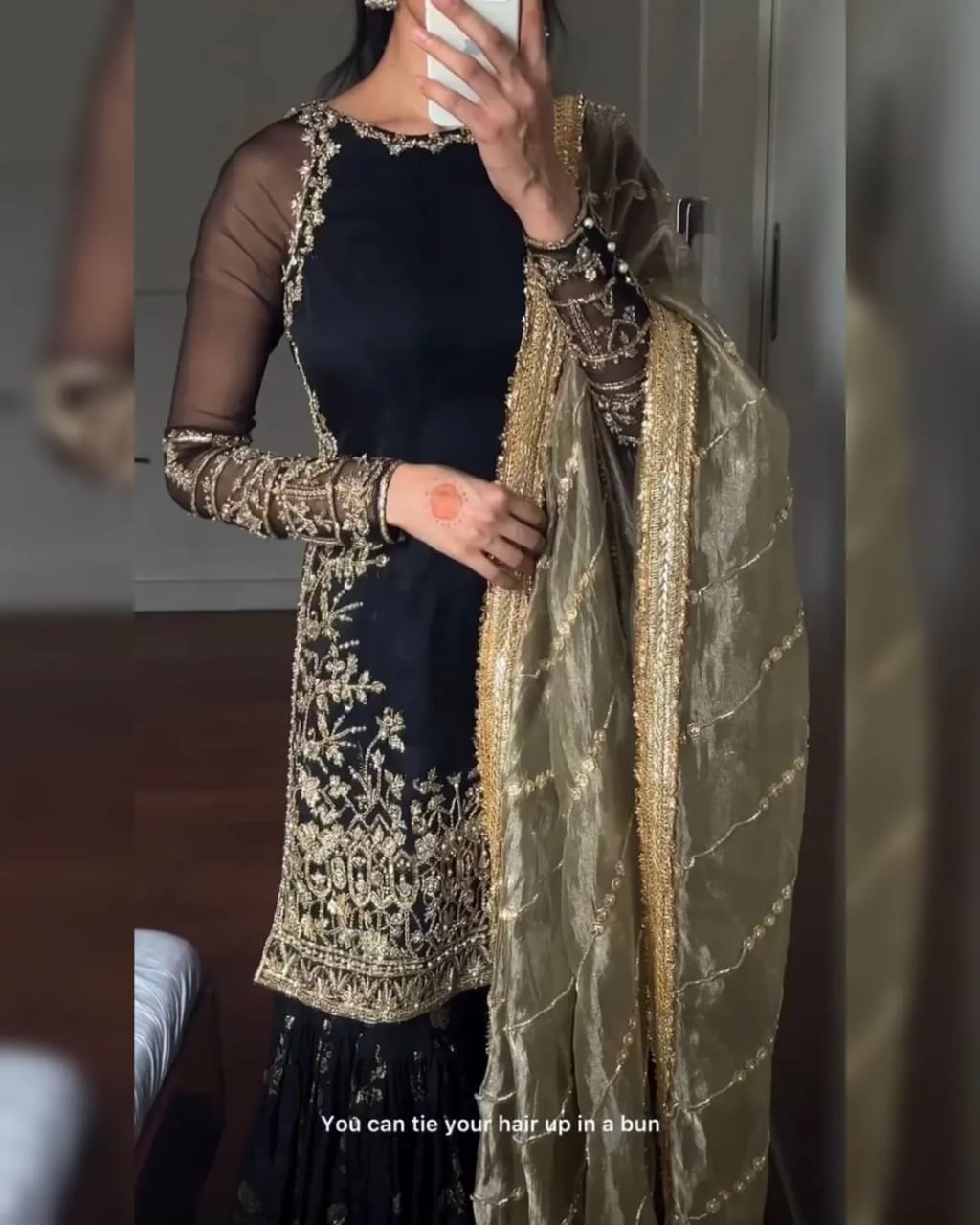 Midnight Black Embroidered set