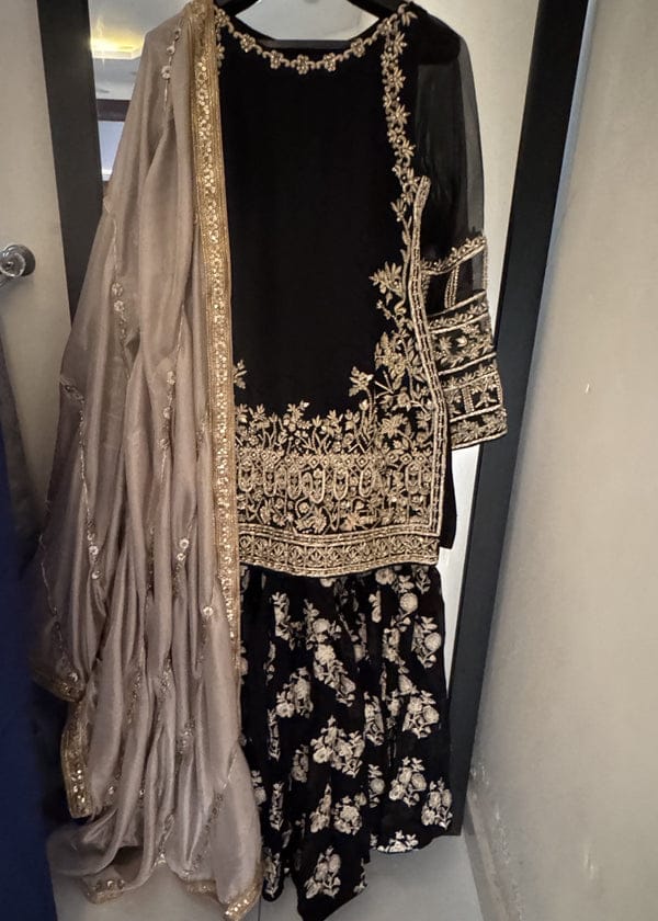 Midnight Black Embroidered set