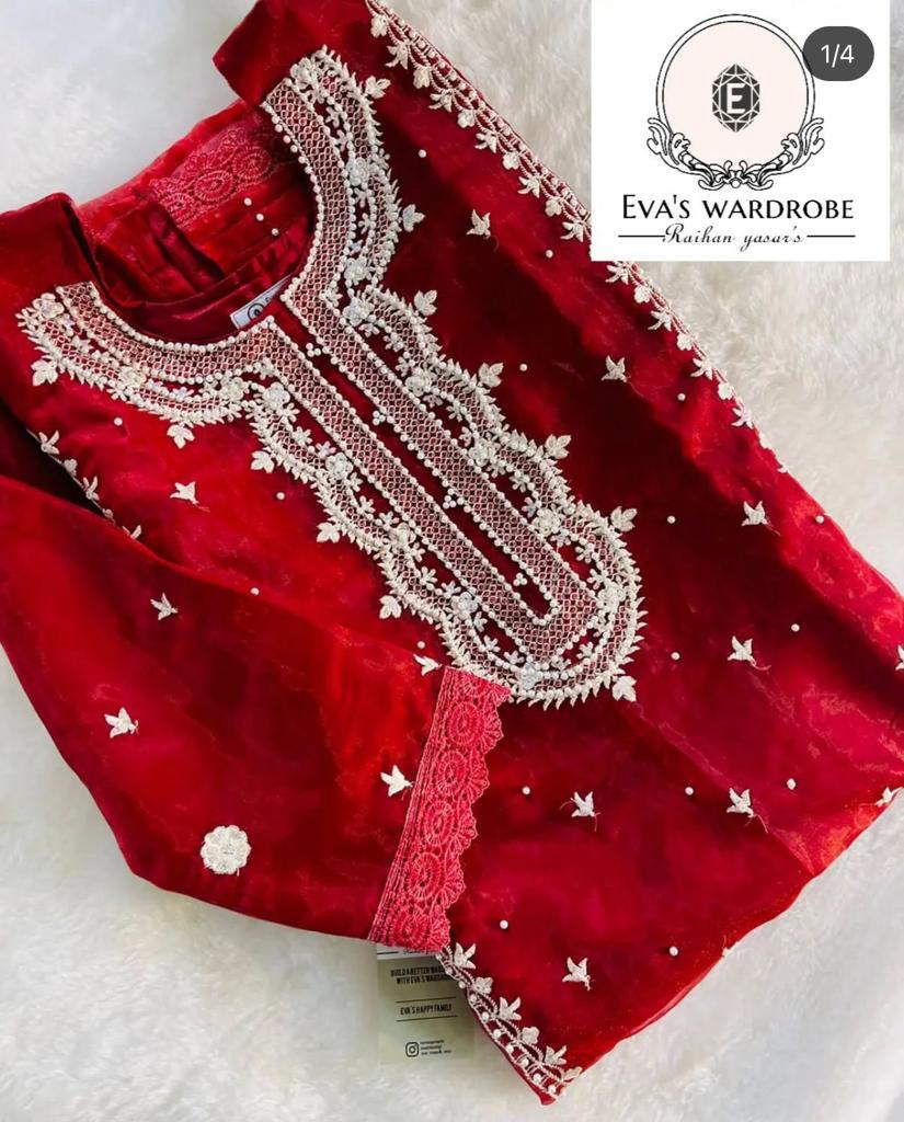 REDDISH ORGANZA FORMAL